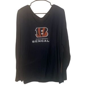 NFL proline Fanatics Bengals McPherson size 3XL long sleeve vneck graphic tshirt
